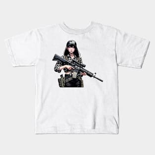 Tactical Girl Kids T-Shirt